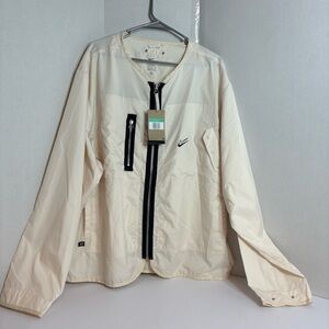 Nike Easy Woven Jacket XL Tall Move To Zero Cream Zip Up Mens DX0335-030